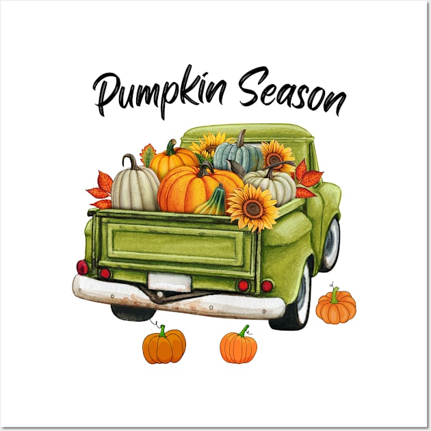 Fall Pumpkin Spice Season Halloween and Thanksgiving Wall Art by BellaPixel